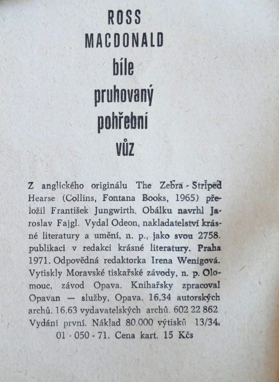 Bíle pruhovaný pohřební vůz - Image 2