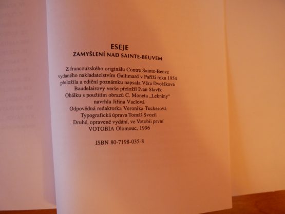 Eseje Zamyšlení nad Sainte - Beuvem - Image 3