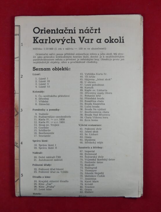 Orientační náčrt Karlových Var a okolí 1 : 10 000