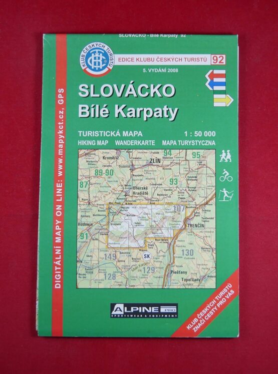 Slovácko - Bílé Karpaty, 1 : 50 000, turistická mapa