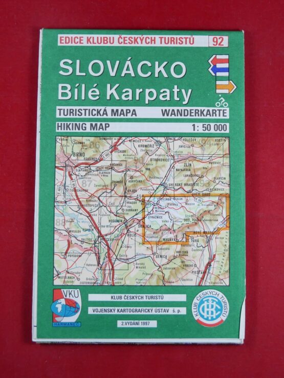 Slovácko - Bílé Karpaty, 1 : 50 000, turistická mapa