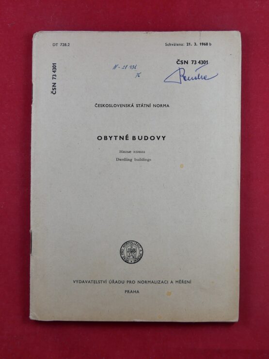 Československá státní norma - Obytné budovy, ČSN 73 4301
