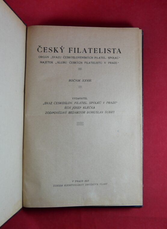 Český filatelista 1 - 18, 1923, ročník XXVIII - Image 2