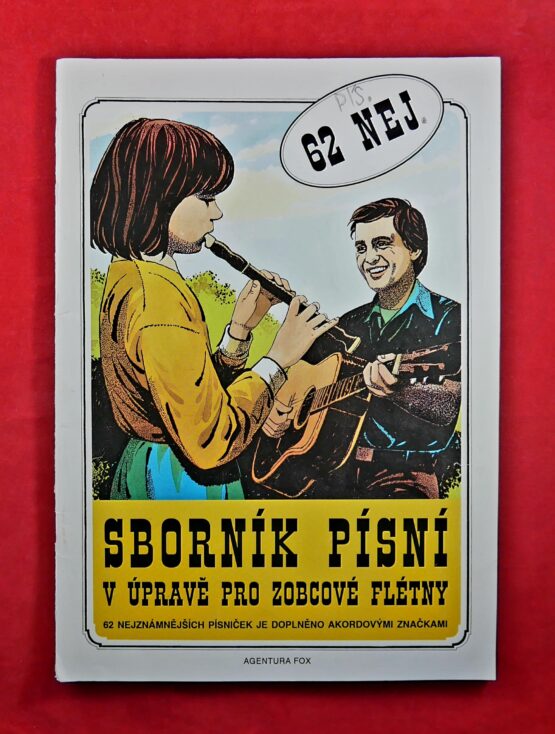 Sborník písní v úpravě pro zobcové flétny - 62 nejznámějších písniček je doplněno akordovými značkami