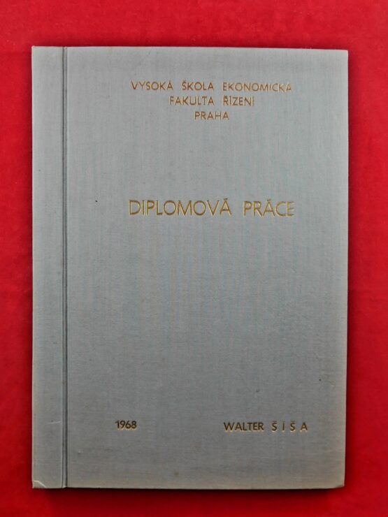 Diplomová práce 1968 Statistická analýza efektivnosti zdravotnických zařízení v Praze 1