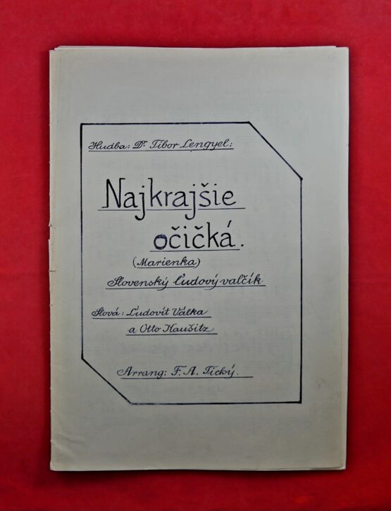 Tibor Lengyel : Najkrajšie očičká (Marienka) - Slovenský ludový valčík